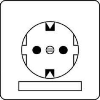 Розетка SCHUKO белая, 16 А, 250 В, с вставными клеммами. - Защитный контакт розетки D 80.6511 NA W