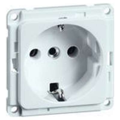Розетка SCHUKO D 6711.02 Compacta чисто белого цвета - защитный контакт розетки 00602011