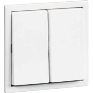 Переключатель-качелька чисто белого цвета - Накладка на переключатель/кнопку белого цвета D 20.645.022