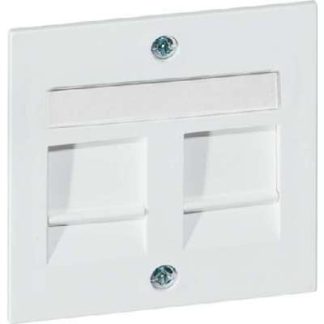 Чисто белая крышка с этикеткой - модульная пластина Jack D 20.610.022 MJ2 NA