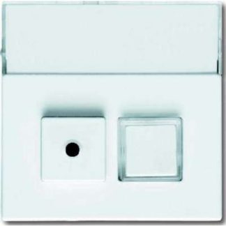 Накладка Studio белого цвета с полем описания - Белая накладка на переключатель/кнопку 1572 CN-84