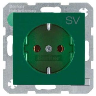 Разъем SCHUKO gn/gl с печатью - Разъем (47438903)