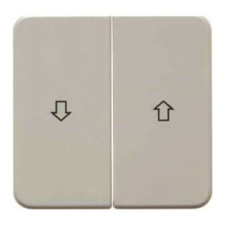 Крышка для белых жалюзи Rocker с глянцевой стрелкой, степень защиты IP44, артикул 155222.