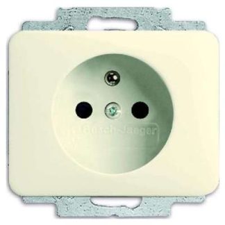 Вставка для розетки, цвет слоновая кость/белый, алюминий - Заземляющий контакт розетки (гнездо) 20 MUC-22...