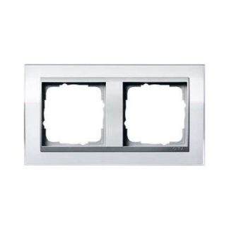 Рамка 2x прозрачная белая - Рамка 2x белая 0212726