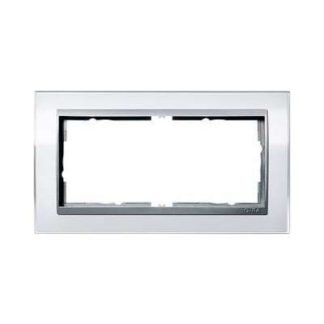 Маскирующая рамка 2f или MS для алюминиевых изделий, прозрачная k - Двустворчатая рамка белого цвета 1002726