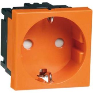 Встраиваемая розетка SCHUKO, 1 розетка, оранжевая, 16 А, 250 В, 2 контакта, D 6211.33 EMS SI