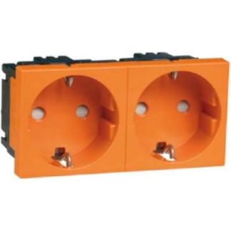 Розетка SCHUKO с двумя контактами, оранжевая, 16 А, 250 В, 2 контакта, D 6212.33 EMS SI