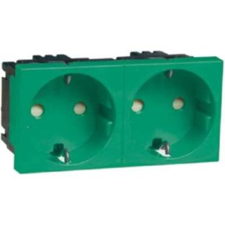 Розетка SCHUKO, 2-контактная, зеленая, 16A, 250V, 2-контактный D 6212.42 EMS SI
