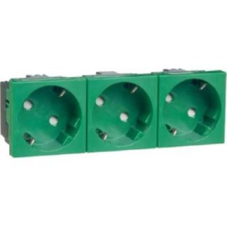 Розетка SCHUKO, встроенная, 3-контактная, зеленая, 16 А, 250 В, 2-контактная, 33G D 6213.42 EMS SI WI
