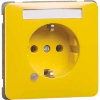 Розетка SCHUKO желтая, 16 А, 250 В, 2 контакта - Комбинированный выключатель/настенная розетка D 80.6511.31LED...