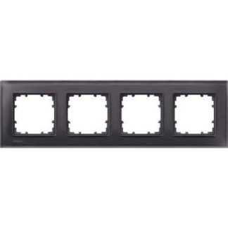 Рамка 4x Delta Miro, стекло, черное - Frame 4x black 5TG1204-2