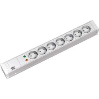 Сетевой фильтр 19 дюймов, многорозеточный 7-контактный разъем Schuko 1.5HE, защита от перенапряжения...