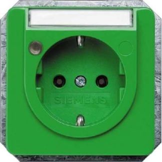 Розетка SCHUKO профильного типа зеленого цвета (SV) с индикатором работы и полевым разъемом - 1 шт. 5UB1474
