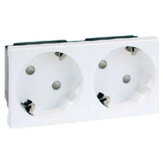 Двухпозиционная розетка SCHUKO ws 16A 250V 2-полюсная 45G - Вилка D 6212.02 EMS SI WI