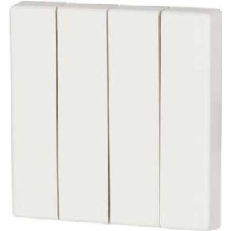 4-позиционный переключатель-качель, чисто белый - накладка на переключатель/кнопку, белая CWIZ-04/01