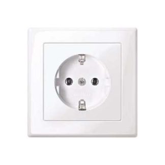 Розетка Schuko с полным защитным колпачком aws/gl - Электрическая розетка MEG2301-1425