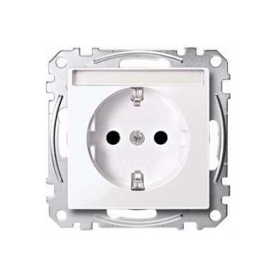 Розетка SCHUKO aws/gl с полем для записи - Электрическая розетка MEG2302-0325