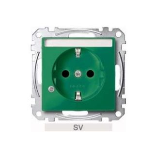 Розетка SCHUKO SV gn Ko. Поле для световой записи - Розетка (MEG2303-0304)