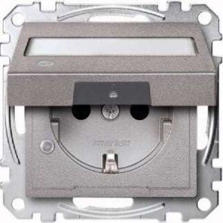 Розетка SCHUKO, алюминиевая, складная, с крышкой, с левой стороны для маркировки - Розетка, 1 шт. MEG2313-0460