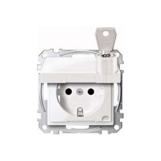 Розетка SCHUKO pws/gl с откидной крышкой - Розетка (MEG2315-0319)