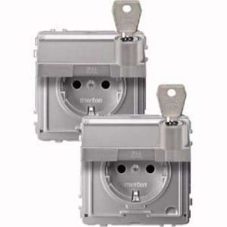 Алюминиевая складная коробка для этикеток SCHUKO с крышкой - Розетка, 1 шт. MEG2318-7260