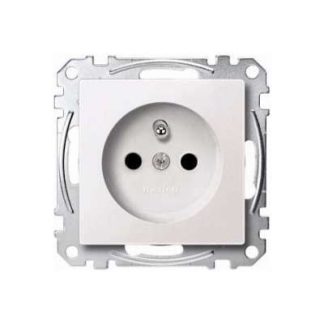 Розетка Schuko белого цвета с контактом заземления BRS - штекерная розетка MEG2600-0419