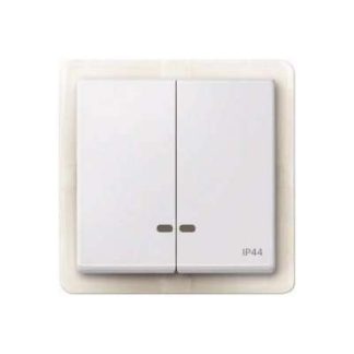 Двойной поворотный кронштейн, белый, IP44, смотровое окно MEG3424-0419