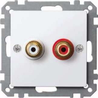 Белый/глянцевый разъем Arctic для аудиоподключения — базовый элемент с центральной крышкой...