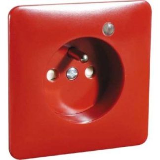 Розетка с заземляющим контактом с повышенной защитой контакта, красная B 80.6671 SI GLK ROT