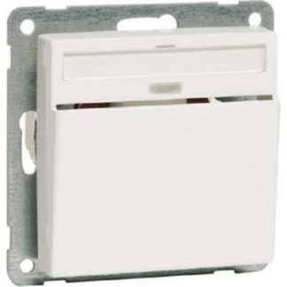 Однополюсный выключатель для гостиничных карт, чисто белый, для освещения, D 20.556.02 HC GLK
