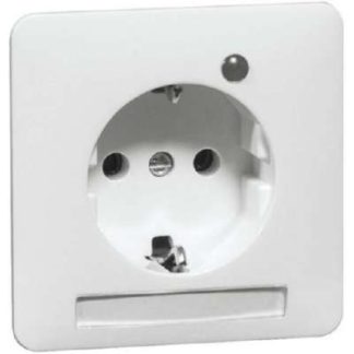 Розетка SCHUKO с маркировкой, светодиодом, чисто белого цвета - Комбинированный выключатель/розетка D80....
