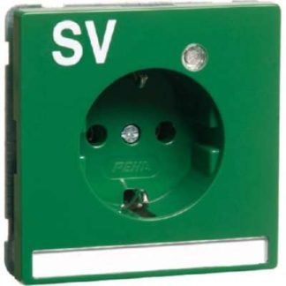 Розетка SCHUKO с маркировкой, светодиодом, индикатором SV, зеленым цветом - Комбинированный выключатель/розетка D956...