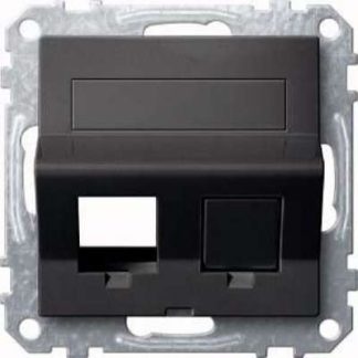 Двухсторонний угловой патрубок антрацитового цвета с опорным кольцом MEG4568-0414