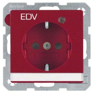 Красная розетка SCHUKO с индикаторной лампочкой - Розетка (41106015)
