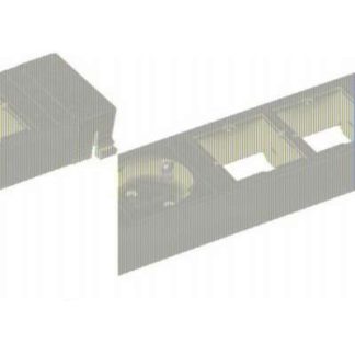 Вставка в корпус розетки 1x защитная крышка 2xABD - Комбинированная розетка черная 916.061