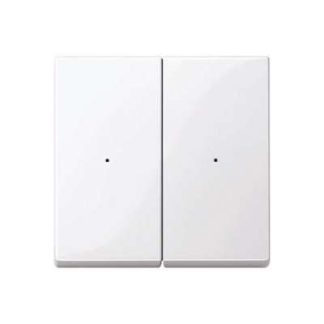 Alpine rocker белый/глянцевый, двухсекционный, система M - Крышка для выключателя/диммера белая MEG...