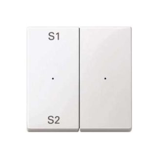 Переключатель/диммер Rocker pws/gl 2f (ступень 1/2, пустой) - Белая крышка переключателя/диммера MEG5226-0319