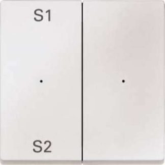 Двупозиционный тумблерный переключатель Polar White (сцена 1/2, пустой) MEG5226-0419