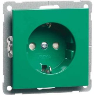 Зелёная розетка SCHUKO без защёлок - Комбинированный выключатель/розетка H 20.6511.422