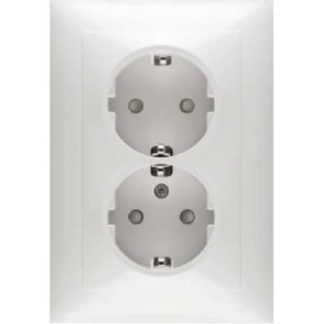 Розетка SCHUKO, 2-контактная, с повышенной защитой контактов, чисто белый цвет, D 11.6512.02 SI