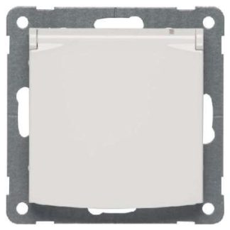 Розетка SCHUKO, чисто белая, с откидной крышкой - Розетка (D 11.6611.02 K)