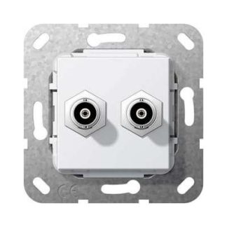 Двухсторонний обжимной BNC-разъем, чисто белый - артикул 563003