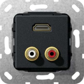 UP HDMI+C Audio Support Ring Matte Black - Базовый элемент с центральной крышкой...