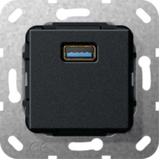 UP USB A Support Ring Matte Black Gender Changer 568210