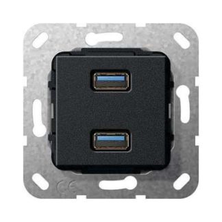 Разветвительный кабель USB 3.0 A 2x матовый черный - базовый артикул 568510