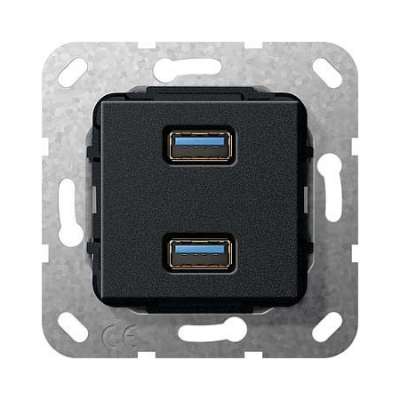 Разветвительный кабель USB 3.0 A 2x матовый черный - базовый артикул 568510