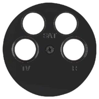 Черно-белая центральная пластина с 4 отверстиями для антенного разъема - Центральная крышка 14842045