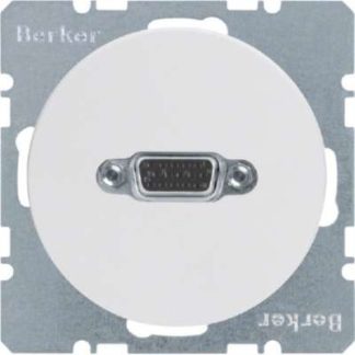 Разъем VGA, белый/глянцевый, с винтовыми клеммами, артикул 3315412089