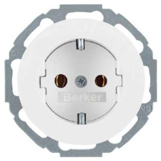 Розетка SCHUKO 45 градусов, белая, глянцевая - Розетка (47272089)